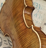 two piece violin/viola flamed maple back