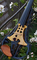 violorama sycorax electric five string violin with yellow top