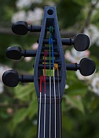 violorama sycorax electric five string violin pegbox